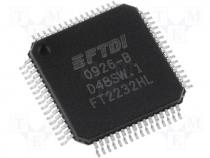 FT2232HL - IC interface USB-2 x UART, 2 x FIFO, 2 x MPSSE High Speed