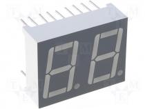 Display LED double 7-segment 14mm red 1.8-2.8mcd anode