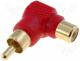 RCAW-RCAG-HR - Adaptor angled Phono plug - Phono socket red