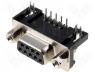 DHP8-09F - Connector D Sub female angled 7 2 mm standard PIN 9 THT 5A