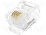 RJ11W - Connector RJ11 plug PIN 4 IDC crimped on cable