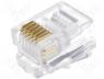 RJ12W-R - Connector RJ12 plug PIN 6 IDC crimped on cable