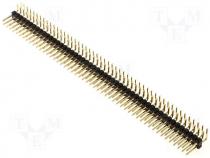 Pinhead - Pin header pin strips male PIN 100 angled 2.54mm THT 2x50