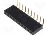 Socket pin strips female PIN 10 angled 2.54mm THT 1x10 3A