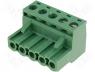 Pluggable terminal block plug female 2.5mm2 5.08mm on cable
