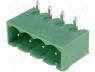 Pluggable terminal block socket male angled 5.08mm THT 15A