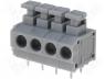 DG235-5.0-04P - Terminal block angled with push button 1.5mm2 THT ways 4