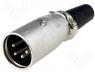 XLR-4W - Microphone plug XLR male for cable 4pin