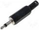  AV - Jack plug 3,5mm hood mono soldered black