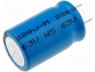  Low Impedance - Capacitor electrolytic low impedance THT 220uF 63V Pitch 5mm