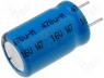 Low Impedance Capacitor - Capacitor electrolytic low impedance THT 470uF 16V Ø10x16mm