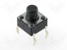Switch microswitch Contacts SPST NO Switching torque 1N 7mm
