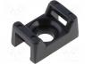   - Cable tie holder, black, 15.2x9.7mm, Application  for cable ties
