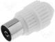 Plug coaxial 9.5mm female straight on cable