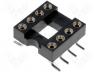 Socket DIL PIN 8 7.62mm SMD Contacts copper alloy 0÷85°C
