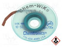 HQ-WICK-S4 - Tape  desoldering, rosin, W  2.54mm, L  1.5m, Signal word  Danger