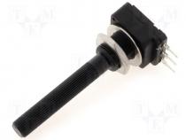 Resistor Variable - Potentiometer shaft  single turn 1MΩ 200mW 6mm THT plastic