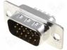 DSC-415 - Connector D Sub HD male PIN 15 straight soldered  on cable
