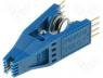  IC - Test clip SOIC PIN 8 blue Row pitch 10.92/6.6mm gold plated