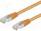 Patch cord F/UTP 5e connection 1 1 stranded CCA PVC orange