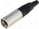 MXLR-3W - Plug XLR mini male PIN 3 straight for cable soldering