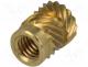 --- - Threaded insert, brass, without coating, M4, BN 1052, L 8.2mm