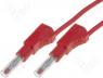 Banana Connector - Test lead 1m red 19A Cond.cross sec 1mm2