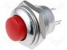  - Switch push button 1 position SPDT 1.5A/250VAC red 50mΩ