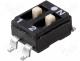 DIP-SWITCH - Switch DIP SWITCH Poles number 2 ON OFF 0.1A/50VDC  25÷70°C