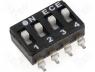 DIP-SWITCH - Switch DIP SWITCH Poles number 4 ON OFF 0.1A/50VDC  25÷70°C