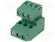 DG500B-5.0-3P14 - Terminal block double deck angled 90° 2.5mm2 5mm ways 6 10A