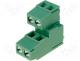 Terminal block double deck angled 90 2.5mm2 5.08mm ways 4