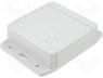HM-1555NF17GY - Enclosure with fixing lugs X 120mm Y 120mm Z 37mm ABS grey