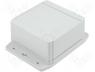 Box with outer holders - Enclosure with fixing lugs X 120mm Y 120mm Z 62mm ABS grey