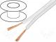 Cable loudspeaker cable 2x0 75mm2 stranded CCA white 100m
