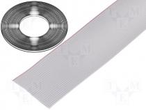 Ribbon cable - Cable ribbon 1.27mm stranded Cu 26x28AWG PVC grey 1m