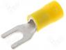  - Fork terminal M4 Ø 4.3mm 4÷6mm2 crimped for cable insulated