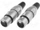 Connectors AV - Plug XLR female PIN 5 straight for cable soldering 2.8÷8mm