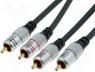 Cable assemblies - Cable RCA plug x2,both sides 0.6m black