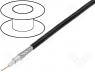 Cable coaxial cable H155 1x50 stranded Cu PE black 1m