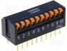 Switch DIP-SWITCH Poles number 10 ON-OFF 0.025A/24VDC 100M
