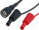 Multimeter accessories - Test lead, 1.2m, red and black, 3A