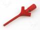 Clip-on probe, pincers type, 2A, 60VDC, red, 0.64mm, 30m