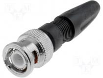 Connector BNC - Plug, BNC, male, with bend protection, straight, 50, for cable