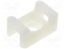   - Cable tie holder, polyamide, natural, Tie width 5mm, Ht 6.6mm