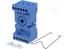 Relay socket - Socket, PIN 11, 10A, 250VAC, Mounting DIN, on panel, Series 60.13