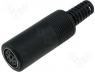 MDC-106 - Plug, DIN mini, female, PIN 6, soldering, for cable, straight