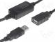 USB cable - Repeater USB, USB 2.0, USB A socket, USB A plug, 10m, blister