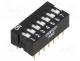 Switch DIP-SWITCH, Poles number 7, ON-OFF, 0.025A/24VDC, 100M