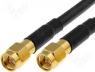  RF - Cable, RG58, 50, SMA plug, both sides, 1m, black
